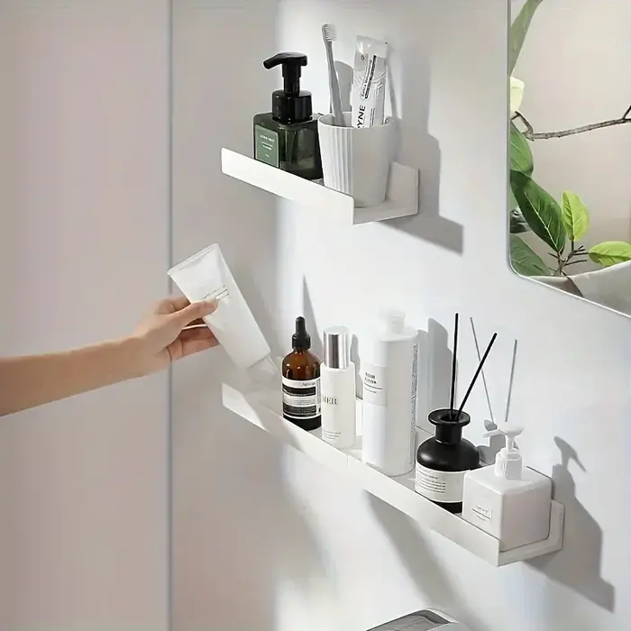 Étagère de salle de bain sans perceuse