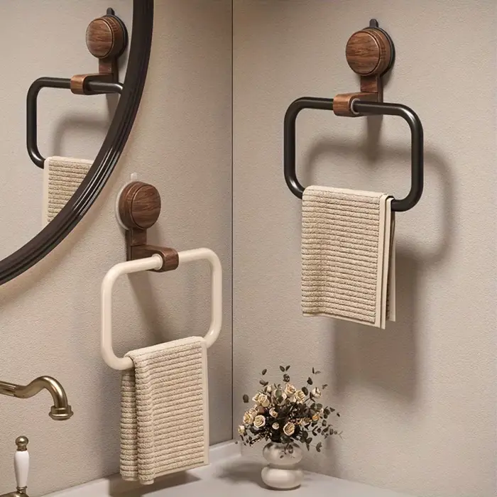 Nouveau porte-serviettes de salle de bain Vintage en bois de noyer étanche