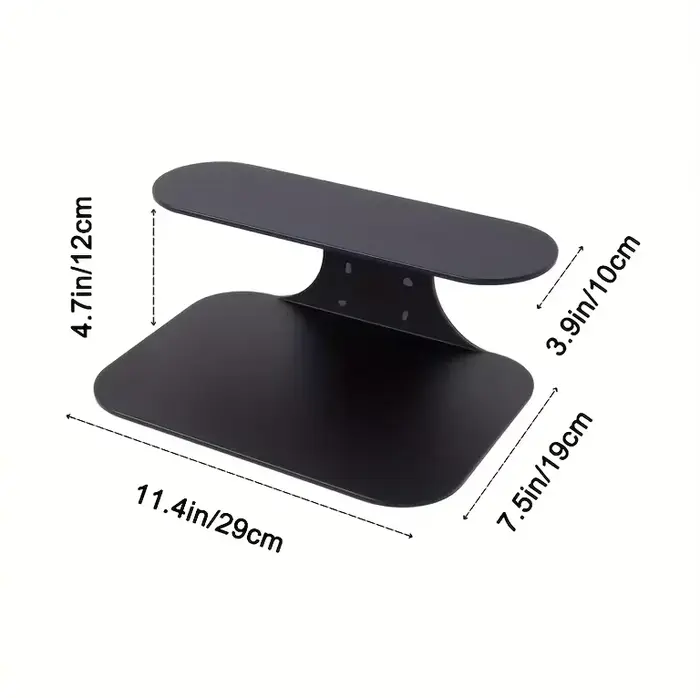 Étagère murale en métal, table de chevet flottante noire à 2 niveaux, table d'appoint murale pour ch