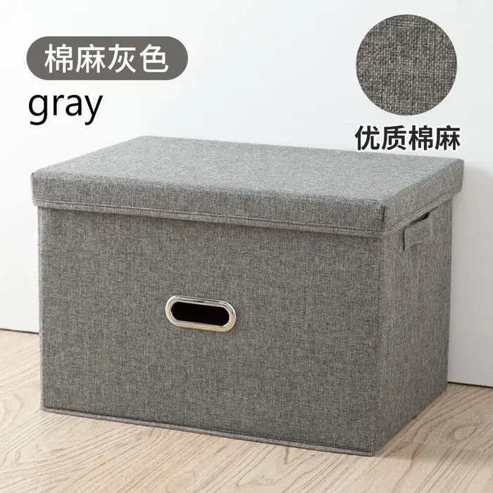 Cube Non-tissé pliant boîte de rangement pour jouets vêtements bacs de rangement avec couvercle mais