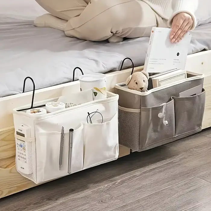 Organisateur de rangement mural en tissu multi-poches pour sous le lit