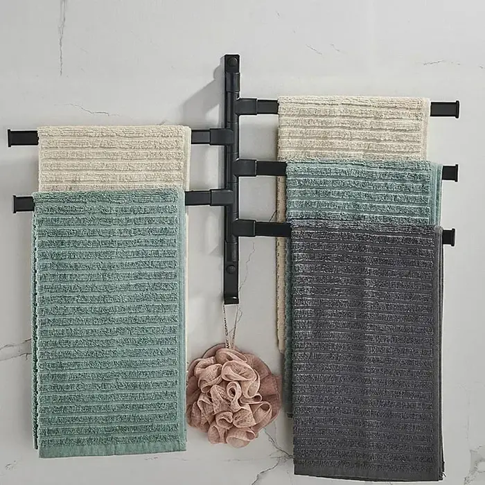 Porte-serviettes rotatif en aluminium