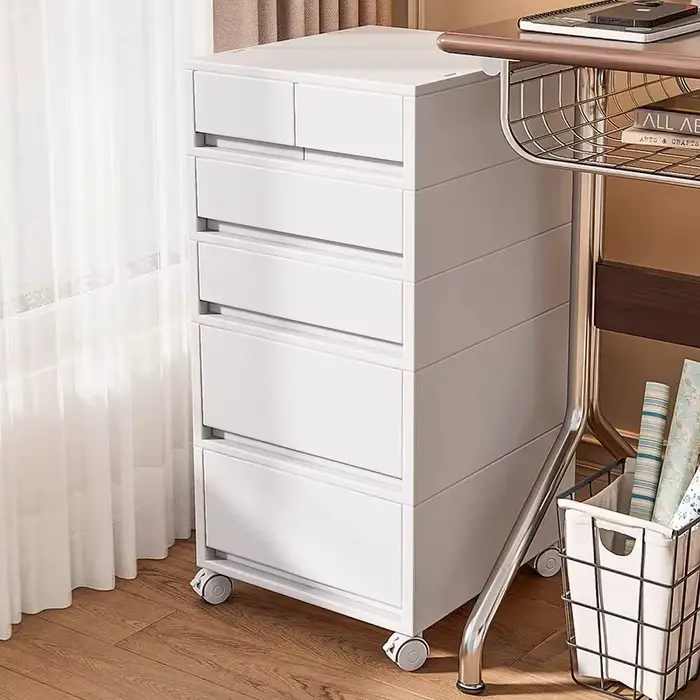 Armoire de rangement de bureau mobile avec tiroirs – Organisateur pour bureau/sous-bureau