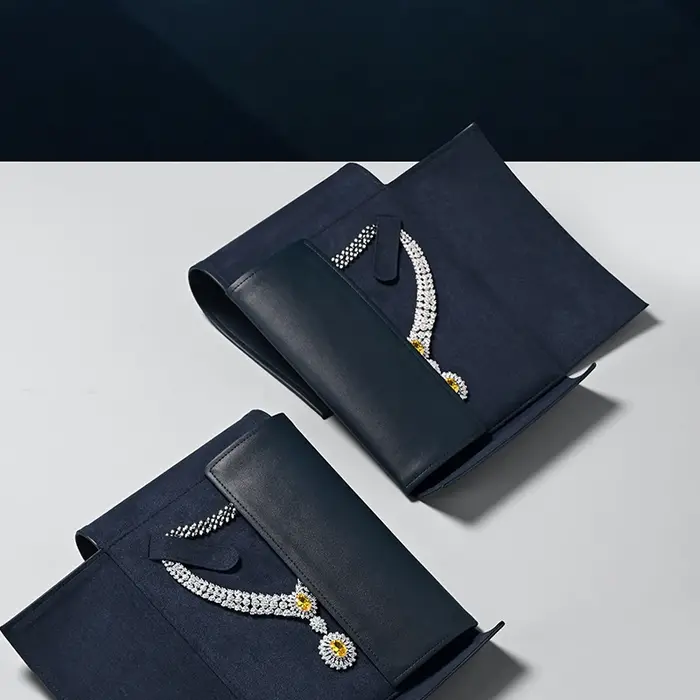 Boîte de rangement pour colliers de luxe Oirlv - Extérieur en simili cuir de qualité supérieure