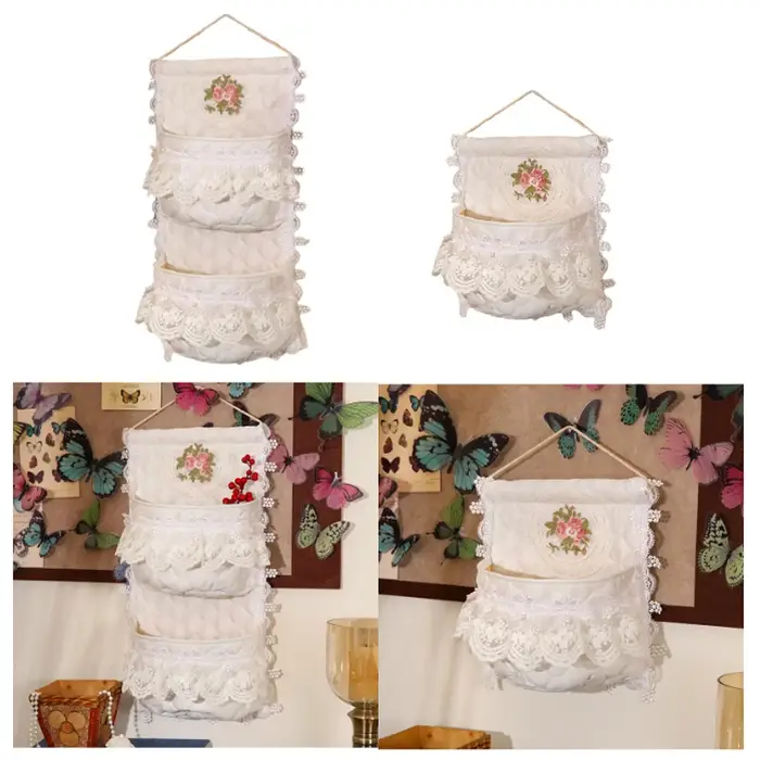 Sac de rangement mural suspendu blanc