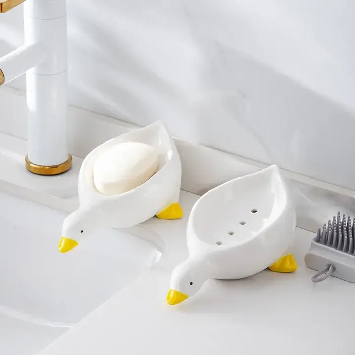 Boîte à savon en forme de canard