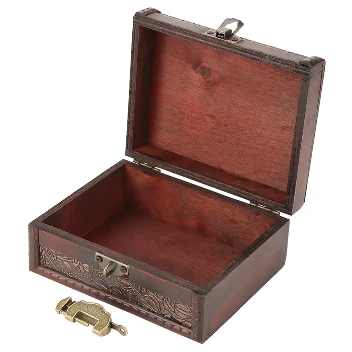 Boîte de rangement de bijoux en bois