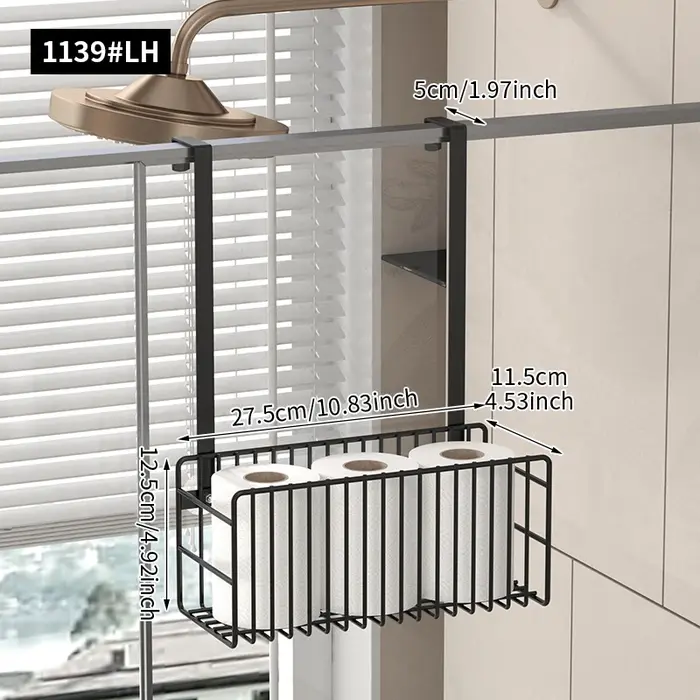 Support mural de salle de bain pour salle de douche, panier suspendu de porte d'armoire de balcon de