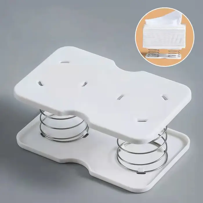 Distributeur de mouchoirs automatique à ressort pour bureau