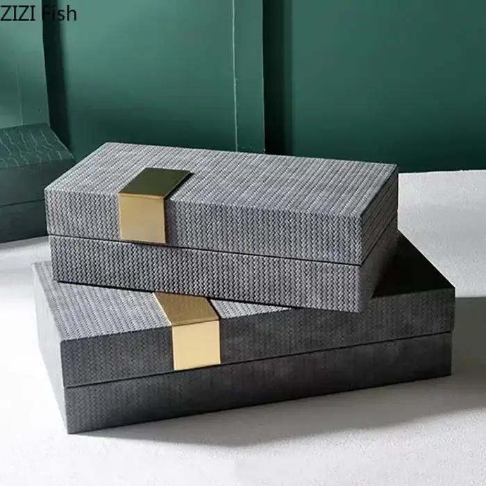 Boîte à Bijoux Décorative en Cuir