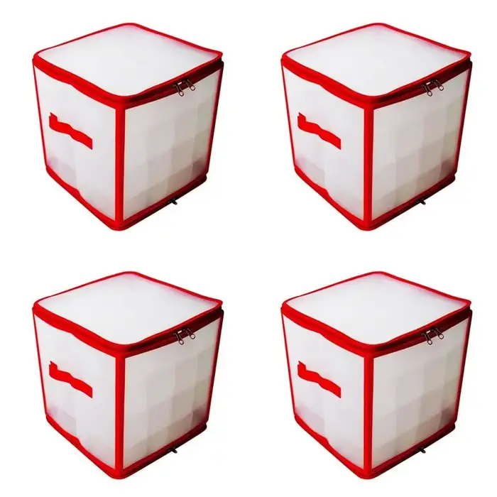 ABKW-4X boîte de rangement de boules de noël stockage de boules de noël décorations d'arbre de noël