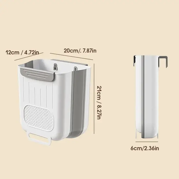 Poubelle suspendue pliable pour cuisine