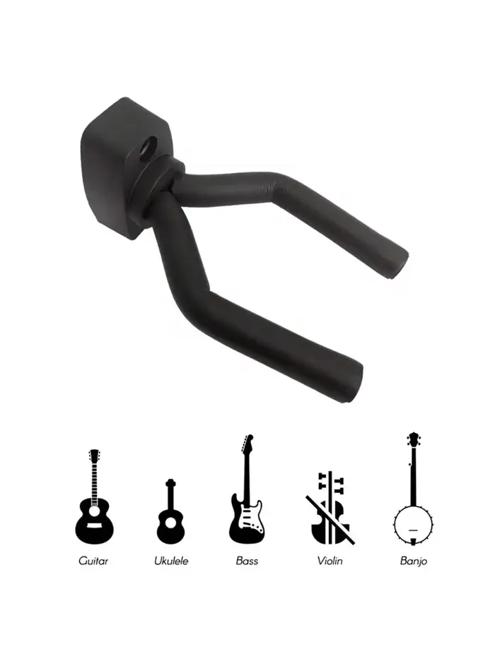 JEHolder-Crochet de support mural pour guitares, basse, ukulélé, accessoires de cordes