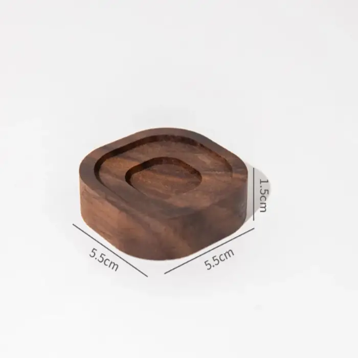Présentoir de bijoux en noyer, 1 pièce, présentoir d'accessoires, support d'anneau carré conique