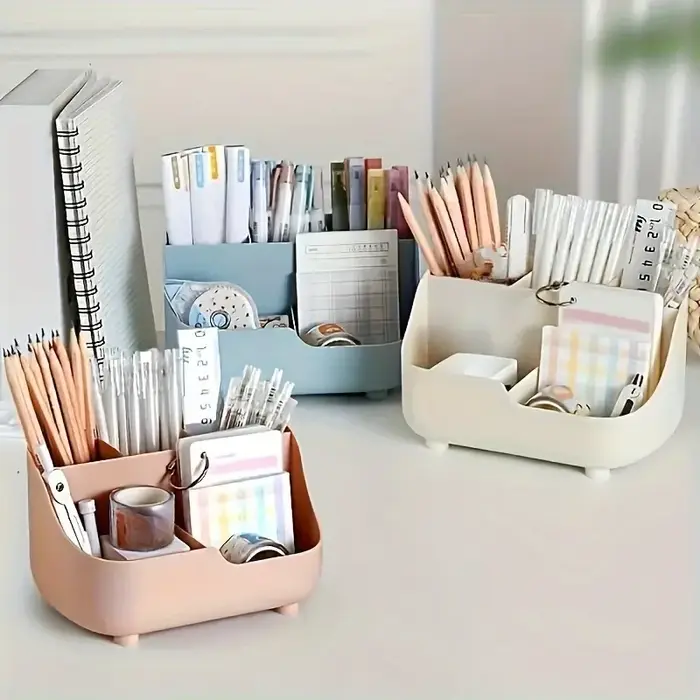 Boîte de rangement de bureau à cinq grilles