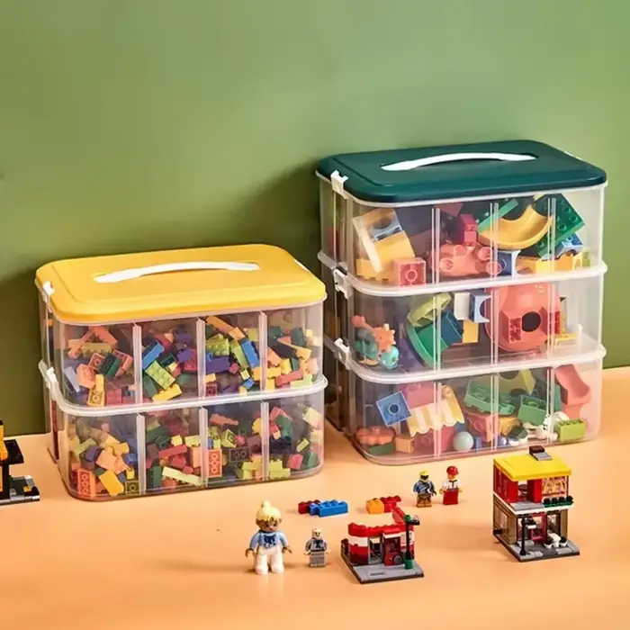 Boîte de rangement pour blocs de construction pour enfants