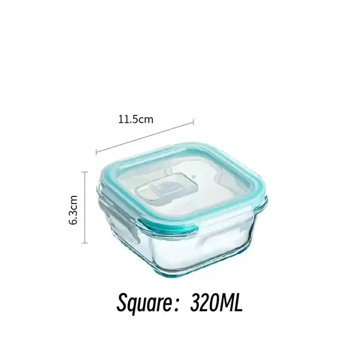 Boîte à déjeuner en verre, conteneurs de stockage des aliments, préparation des repas, boîte à Bento