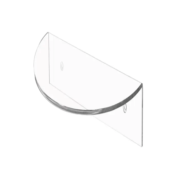 Étagère murale semi-circulaire moderne en acrylique, étagère flottante décorative minimaliste transp