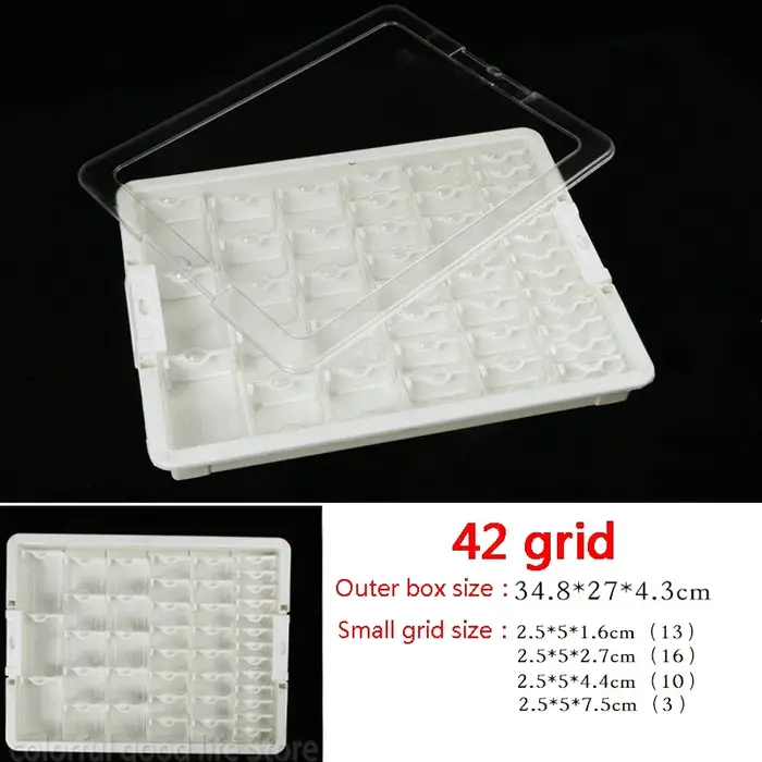 Boîte de rangement de perles Elizabeth Ward, 42/50/78 grilles, conteneur Portable Transparent pour p