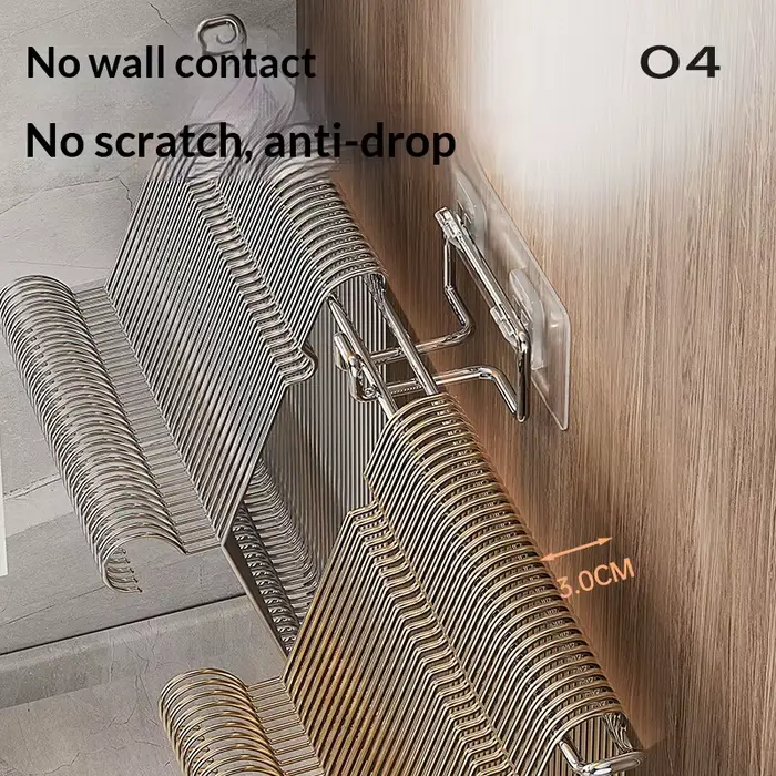 Organisateur de rangement pour cintres à vêtements - Parfait pour le balcon