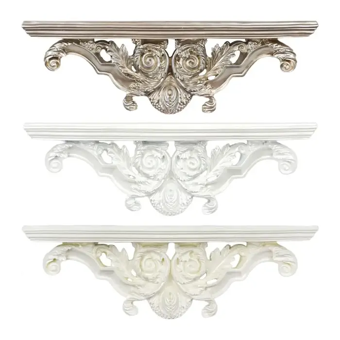 Étagère murale décorative rétro, support de rangement creux créatif pour chambre à coucher, salon, salle de bains et ustensiles d'art de cuisine