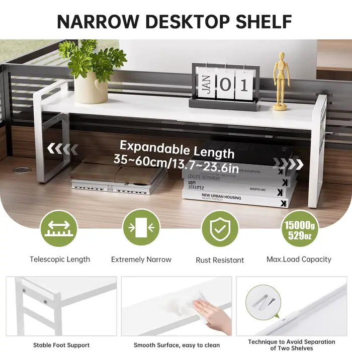 Support de rangement Ultra-étroit pour bureau