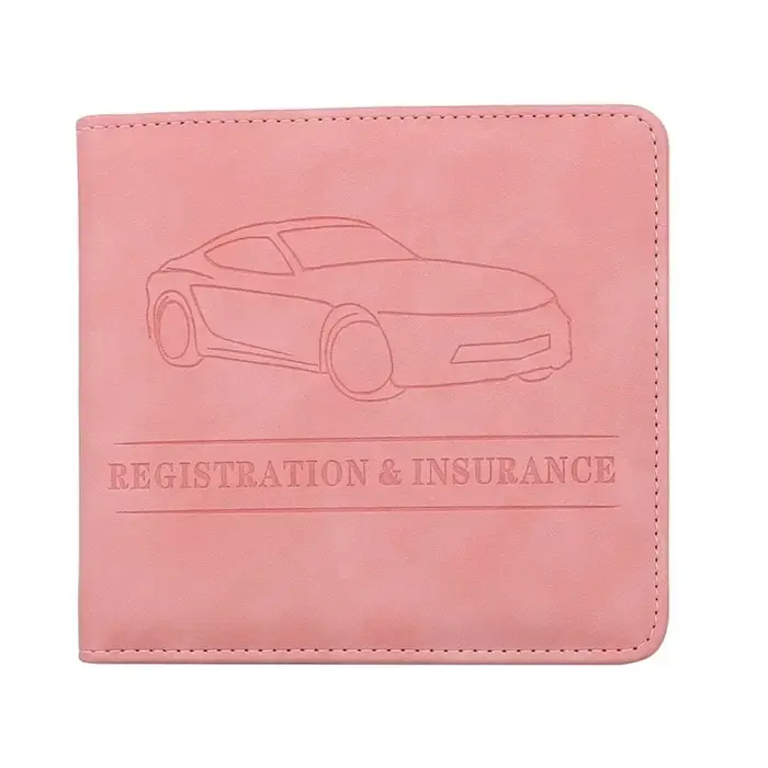 Porte-carte d'immatriculation de conduire et d'assurance, boîte à gants de véhicule en cuir, Documen