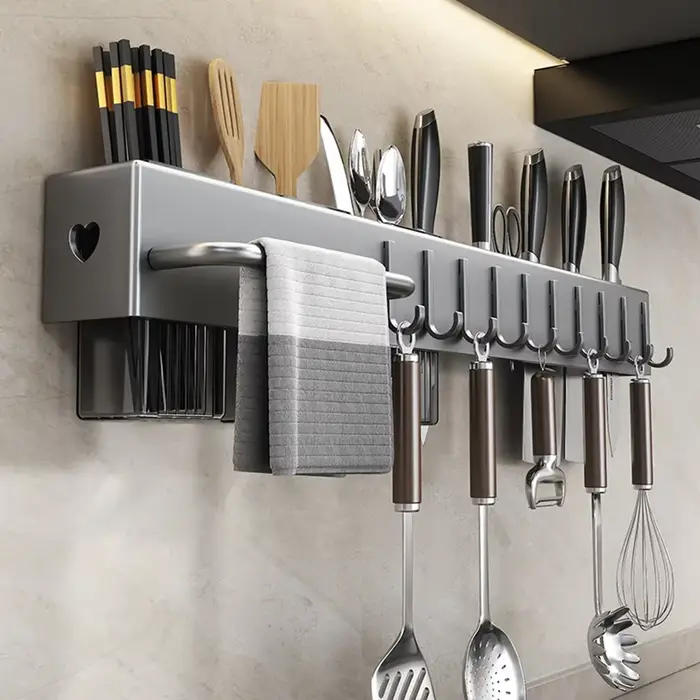 Organisateur de cuisine mural multifonctionnel