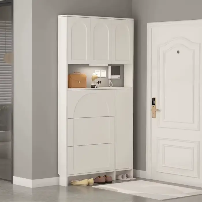 Meuble à chaussures de luxe compact avec couvercles