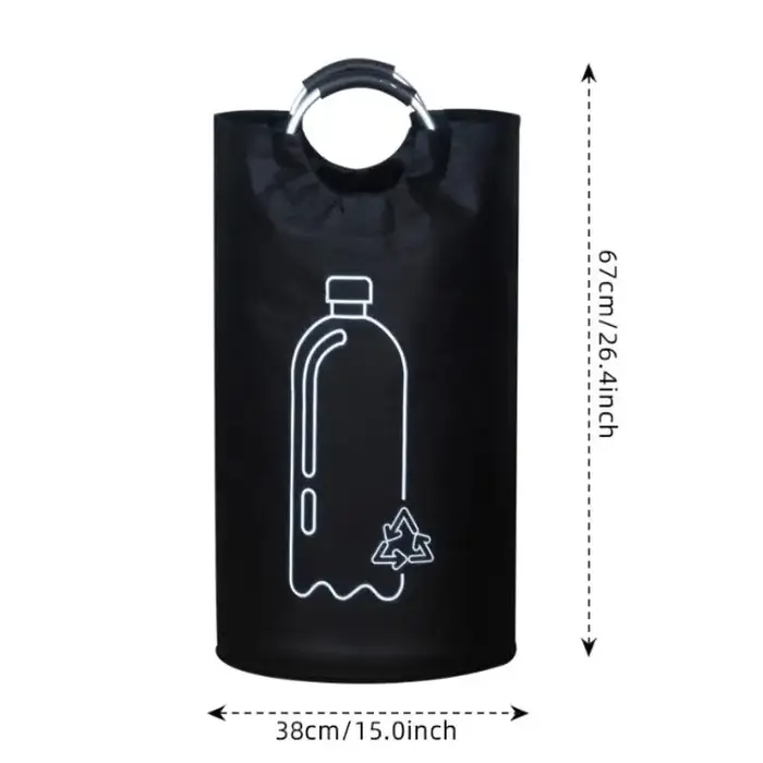 Panier de collecte pliable 82L pour bouteilles et canettes avec poignée robuste, idéal pour trier le