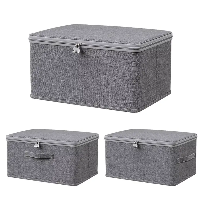 Boîte de rangement verrouillable avec couvercle