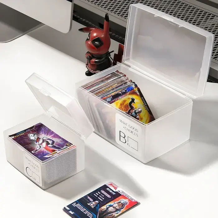 Boîte de rangement transparente en plastique pour photocards Kpop