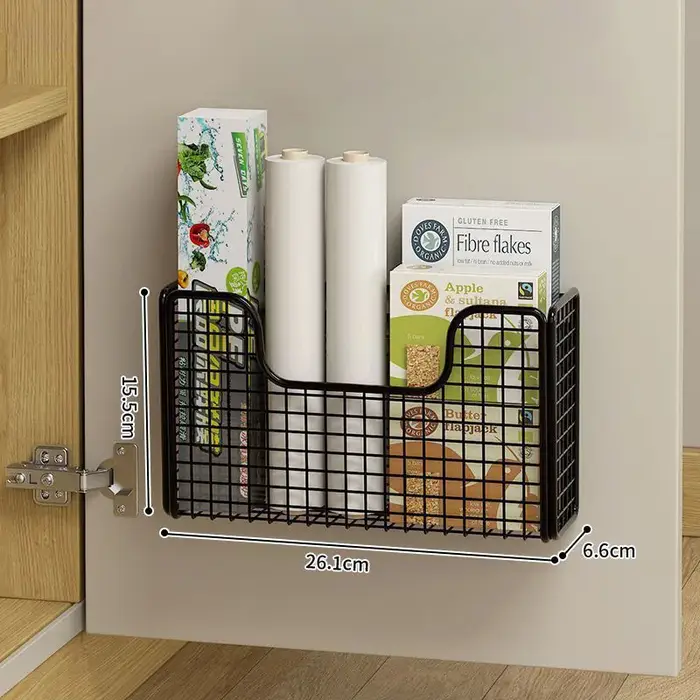 Boîte de rangement de porte d'armoire de cuisine sans poinçon