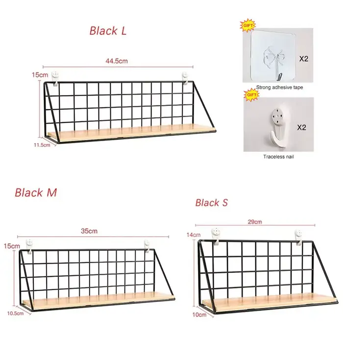 Étagère murale de rangement pour bocaux à épices en bois