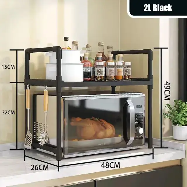 Étagère de comptoir de cuisine pour micro-ondes, support extensible pour micro-ondes, dessus de seau
