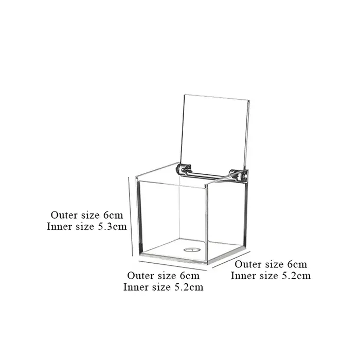 Boîte en plastique durable multi-tailles avec couvercle rabattable, boîte de rangement transparente 