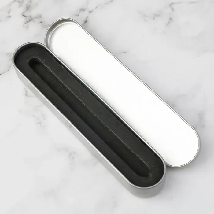 Boîte à stylos en métal noir 17x2cm, boîte de Protection de haute qualité pour stylos à plume, crayo