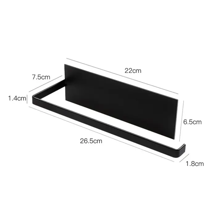 Étagère magnétique pour réfrigérateur, support de rangement pour épices, en fer noir, gain de place 