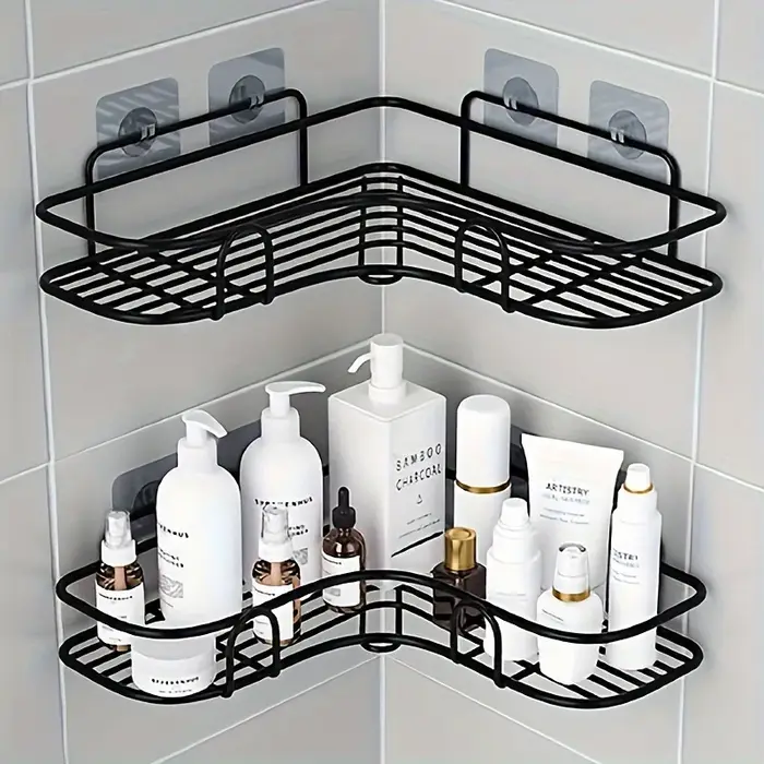 Étagères de rangement en acier inoxydable, étagère de douche d'angle, antirouille, étagère de rangement murale pour salle de bain, étagère d'angle murale