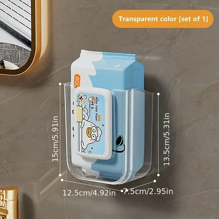 Distributeur mural de lingettes humides, boîte de rangement de mouchoirs sans poinçon, boîtes de ran