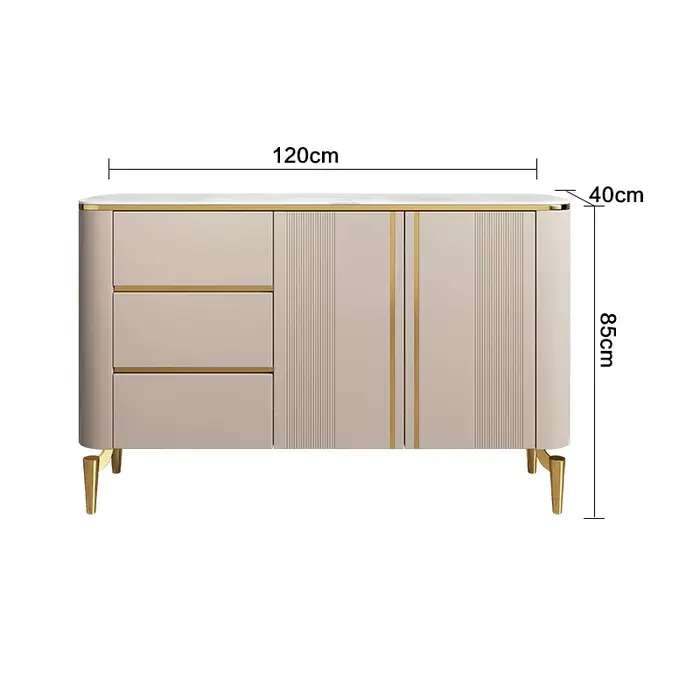 Armoire de rangement en marbre pour salle à manger, buffet de salle à manger, armoire d'entrée de sa
