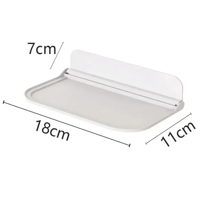 Étagère murale pliable 1 pièce, pour salle de bain, toilettes, cuisine, chevet, rangement de télépho