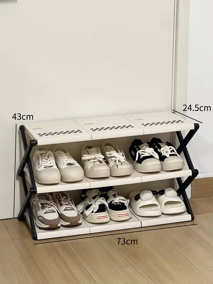 Armoire à chaussures compacte pour dortoir, Simple et facile, économique, rangement pliable à plusie