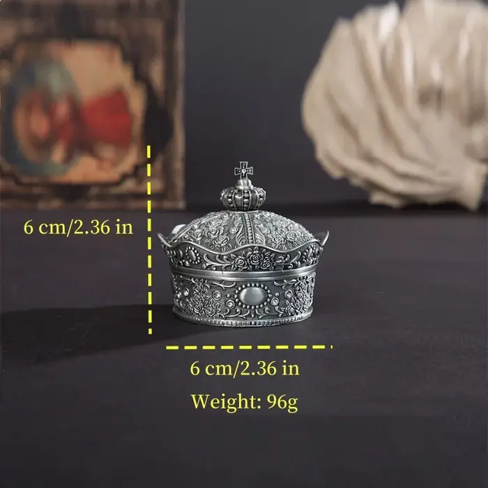 Boîte à bijoux en alliage de Zinc, pot de rangement de couleur européenne avec couvercle, boîtes de 
