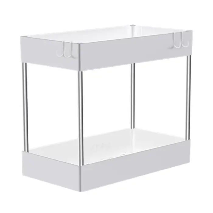 Organisateur de rangement sous évier, 1/2 pièces, à 2 niveaux de tiroirs, armoire polyvalente sous é