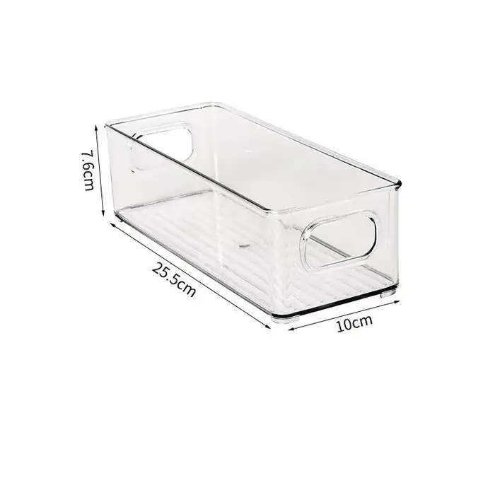 Boîte de rangement transparente en plastique, bac à légumes pour réfrigérateur, organiseur de cosmét