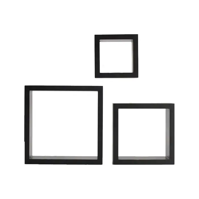 Étagères cubes en bois pour décoration murale, étagère de rangement carrée flottante murale pour cha