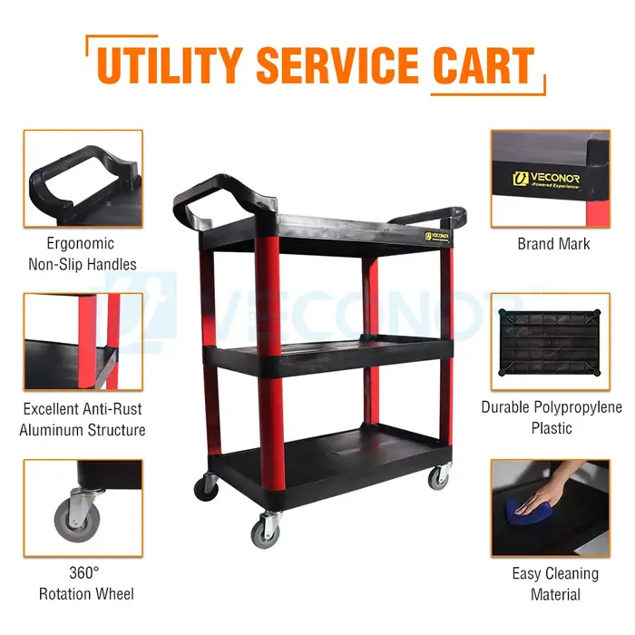 Chariot utilitaire RapDuty à 3 étagères