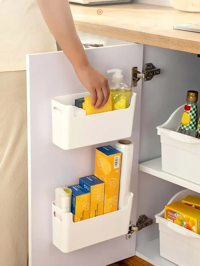 WORTHBUY Armoire de rangement murale multifonctionnelle en plastique T1