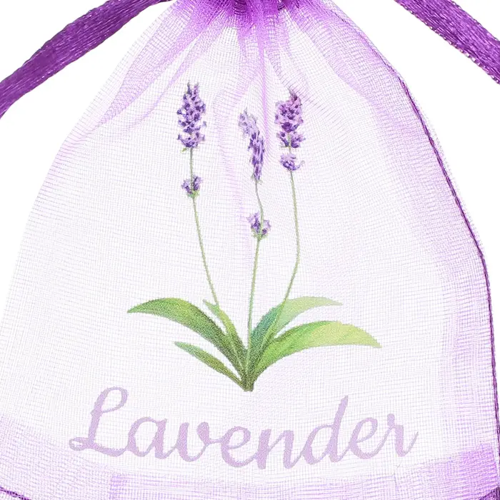 20 Sachets de lavande en organza à cordon, pochettes en maille pour herbes, épices, fleurs séchées, organisateur de rangement
